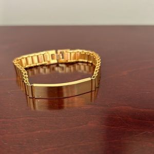 Gold Tone Men Bracelet - 8 inch